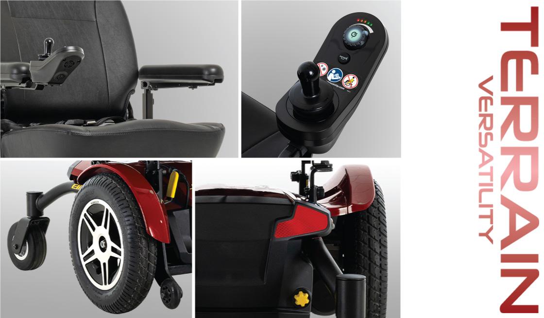 Close Up of Various Sections of Power Chair